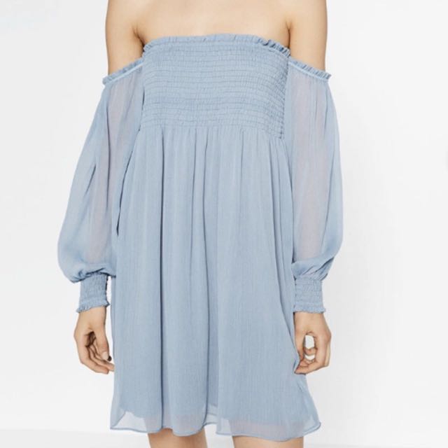 grey embroidered dress