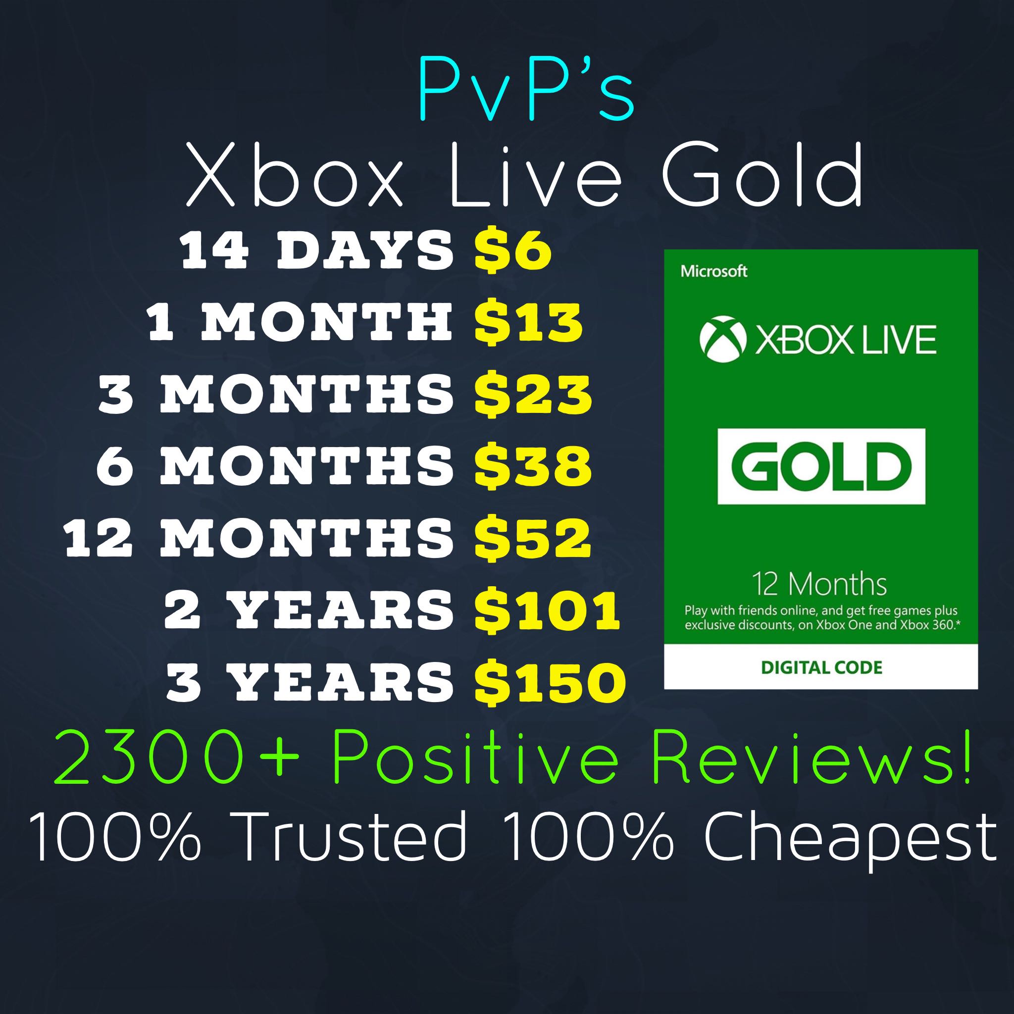 3 years xbox live gold