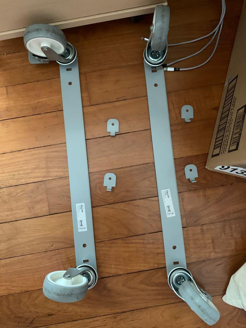 2*Ikea kallax casters/wheels, Furniture & Home Living, Furniture
