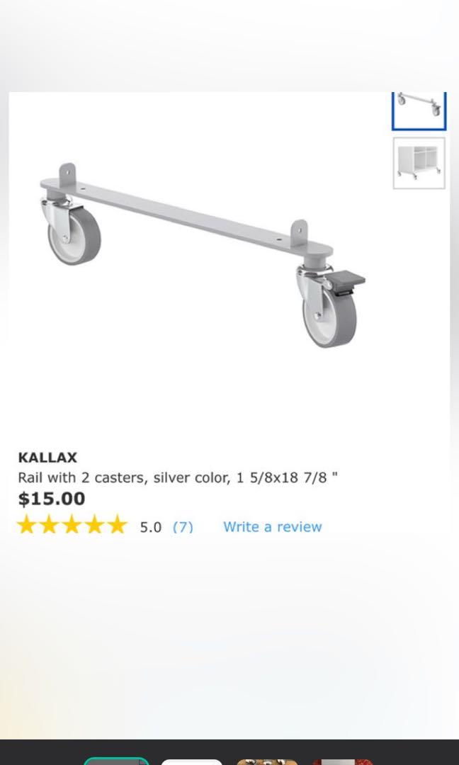 2*Ikea kallax casters/wheels, Furniture & Home Living, Furniture