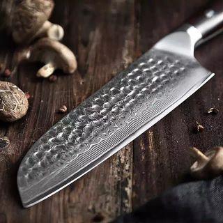 7 inch Damascus Santoku knife