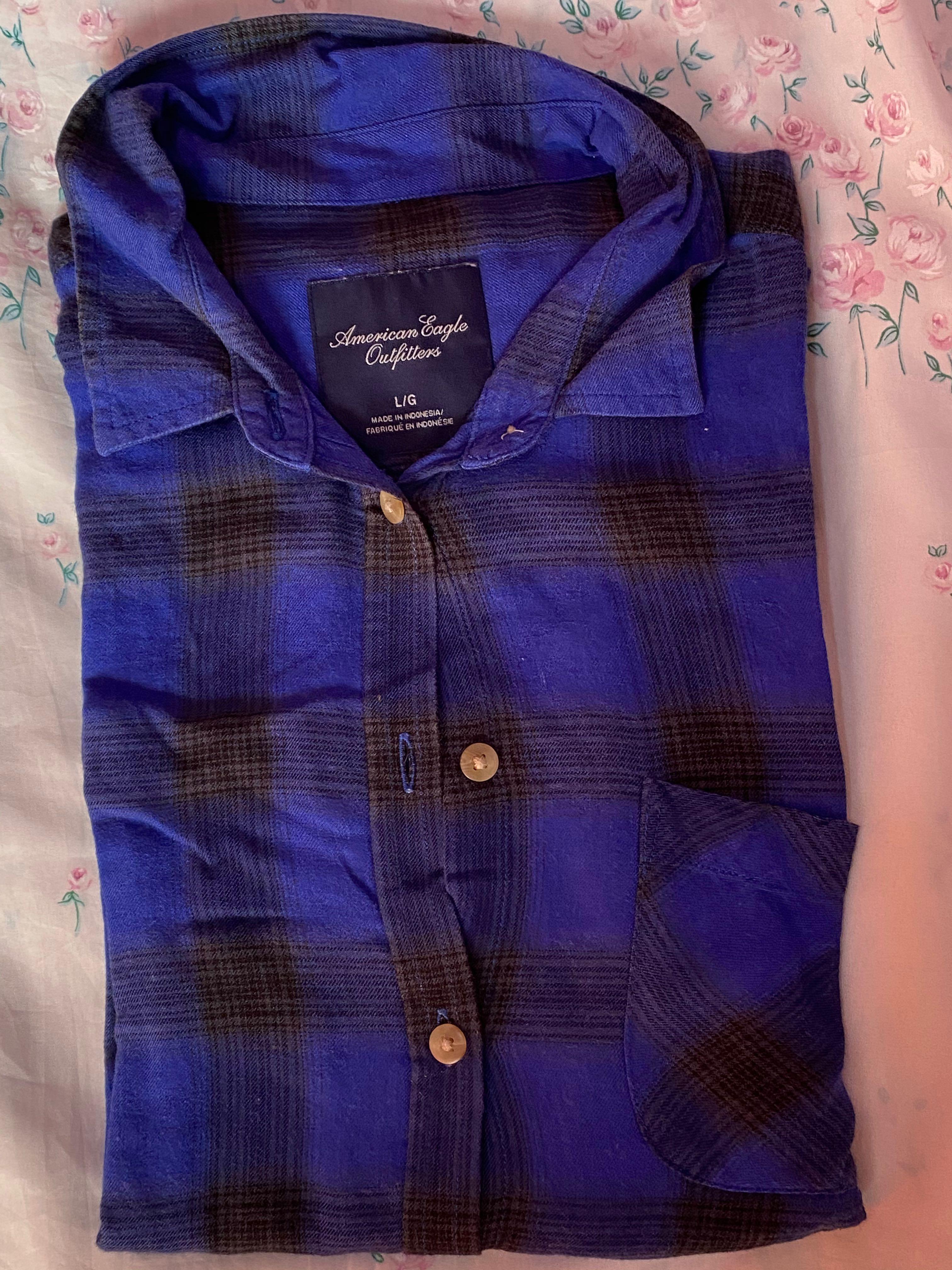 Flannel Shirt Button Down Long Sleeves 