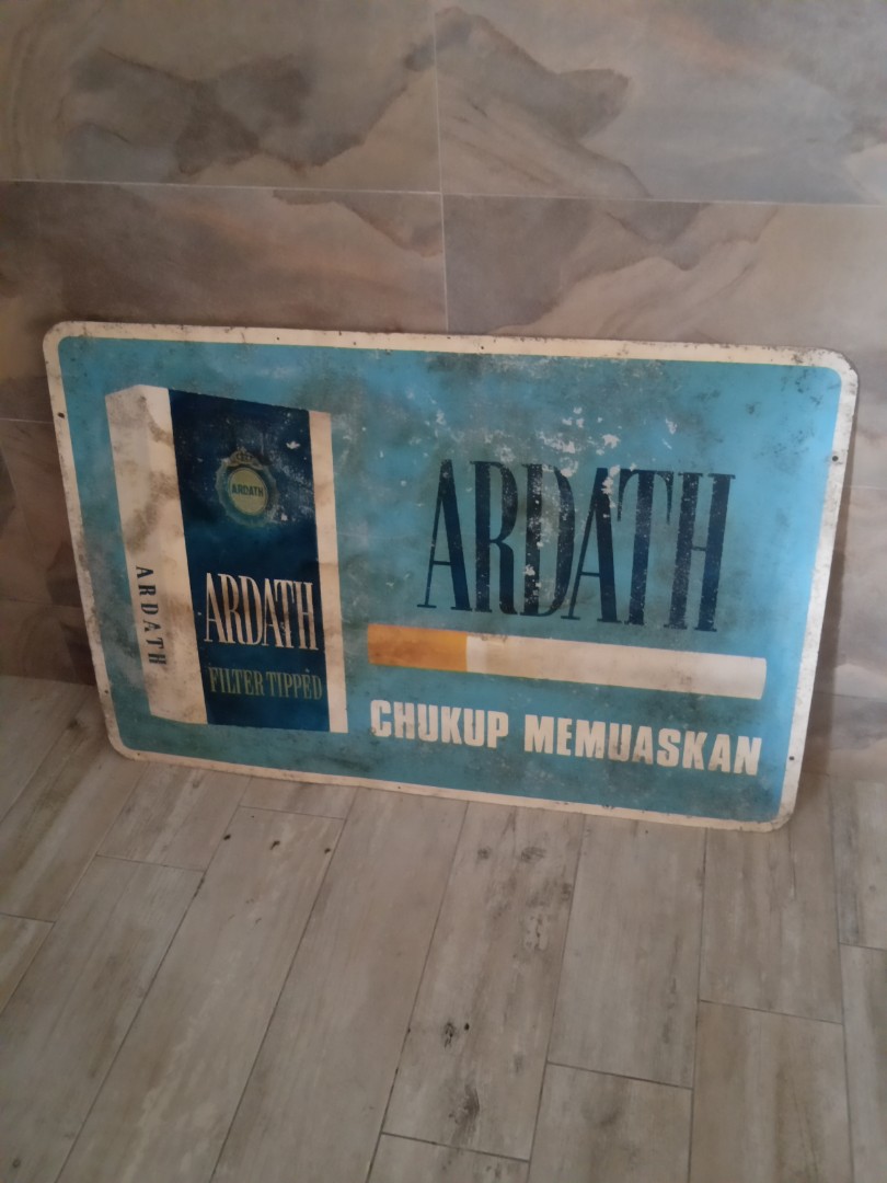 Signage Aluminium Ardath Cigarettes, Hobbies & Toys, Collectibles ...