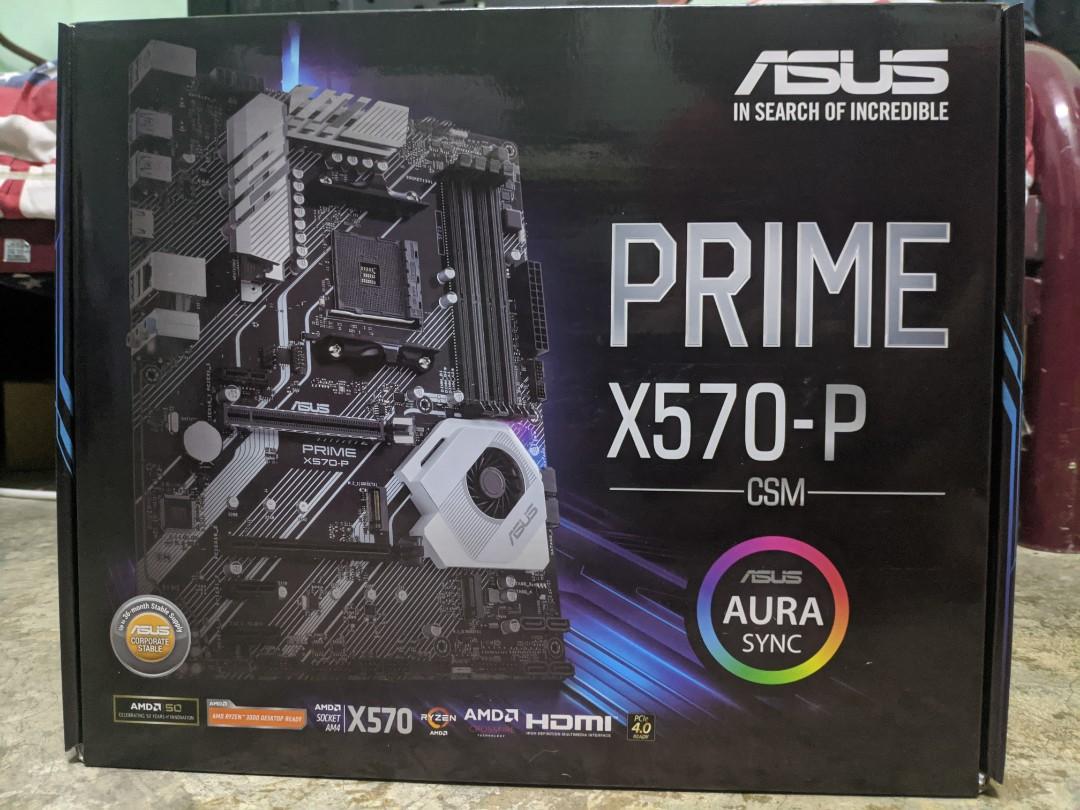 Asus Prime X570 P Csm Support Ryzen 5000 Series Electronics Computers Desktops On Carousell