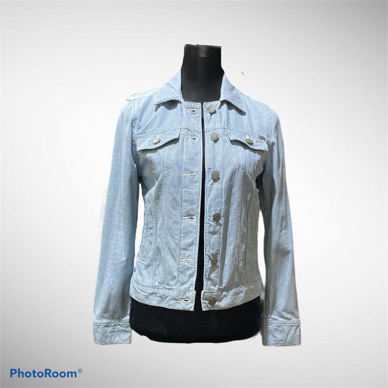eddie bauer white denim jacket