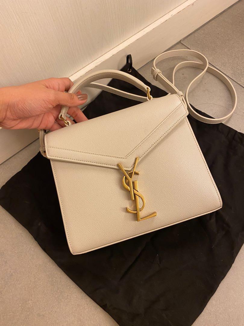 Replica YSL Fake Saint Laurent WOC Cassandra Chain Wallet In White Leather  for Sale