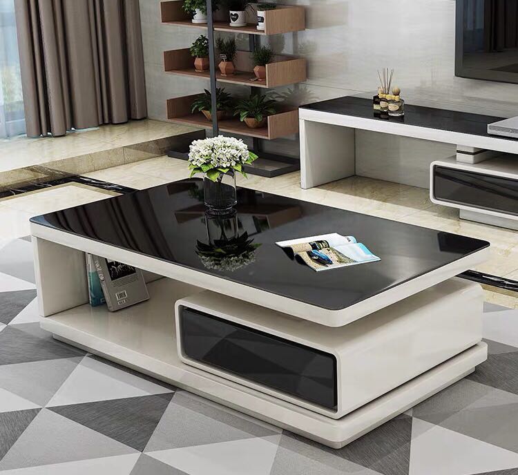 Black And White Piano Paint Coffee Table Sofa Table Low Living Room Table Furniture Tables Chairs On Carousell