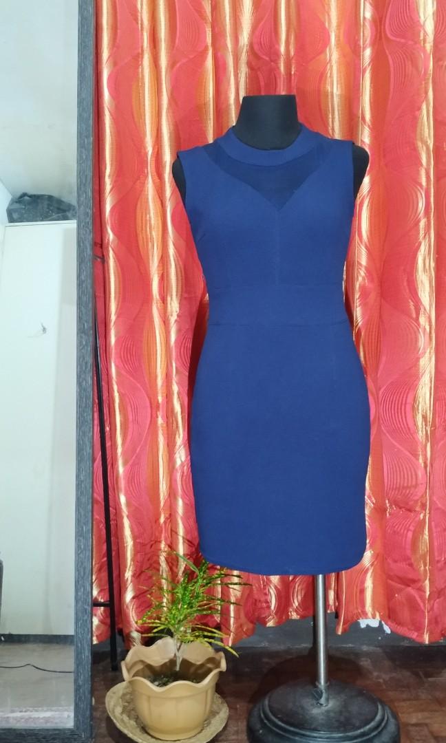Blue Dress (Category: Dresses) located in Cainta. Submitted by doctordeclutter (Listing ID 1054924994, Image 1). Description: ✅Used only once during my graduation ✅Fits small to medium ✅Cloth is stretchable with sheer sa neck area, super nice! nakakapayat 😊.