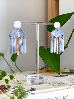 Blue Ocean Handmade Polymer Clay Earrings