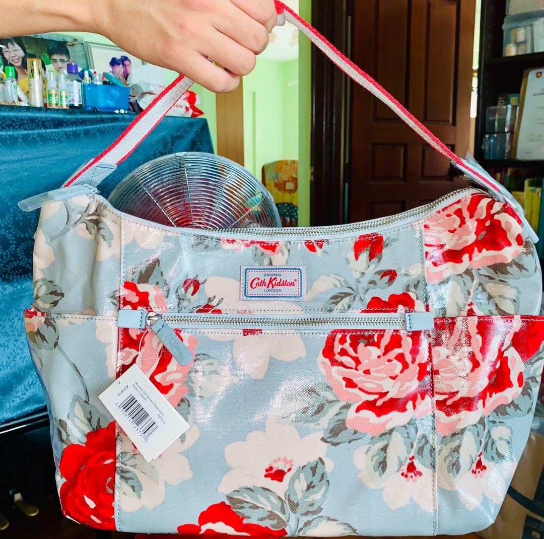Brand new with tag Authentic Cath Kidston large curved shoulder bag rose bloom heywood