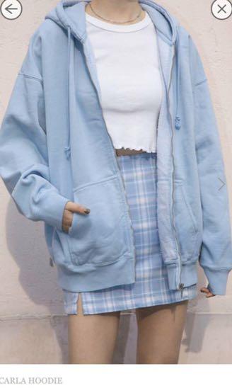Brandy melville blue carla hoodie Clearance
