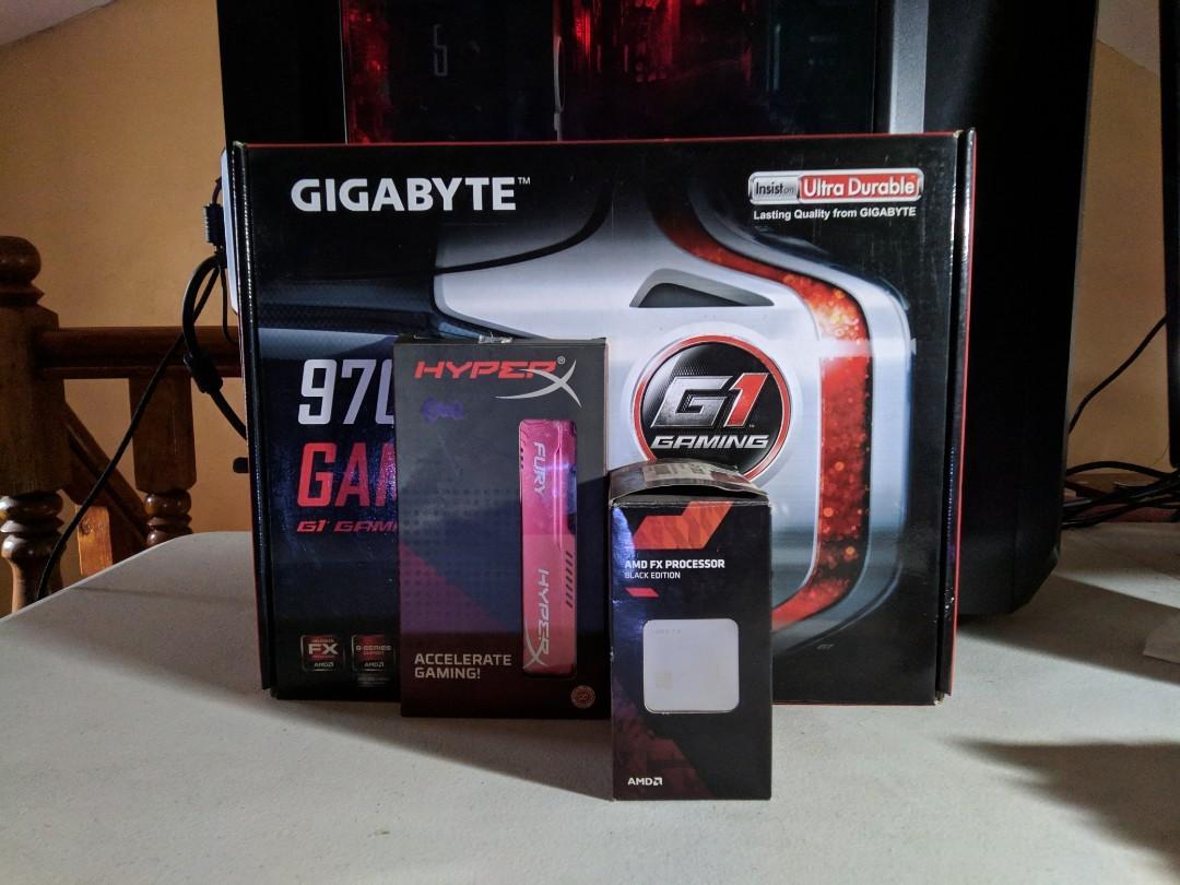 Bundle Only Amd Fx 6300 Black Edition 3 Cores 6 Threads Cpu Gigabyte 970 Gaming Am3 And Hyperx Fury Ddr3 8gb 1866mhz Computers Tech Parts Accessories Computer Parts On Carousell