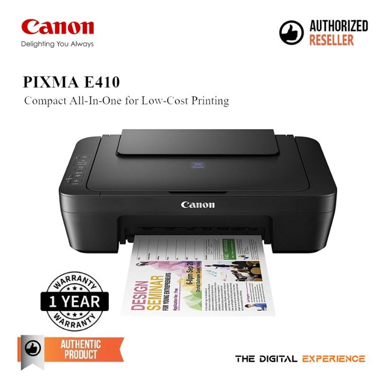 Canon Pixma E410 Compact All In One Aio Print Scan Copy For Low Cost Printing Black Computers Tech Printers Scanners Copiers On Carousell