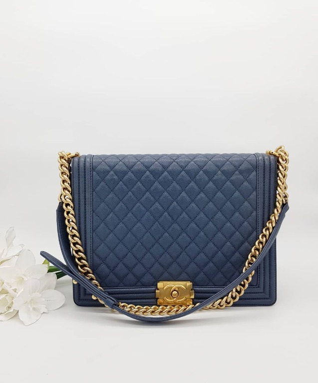 Chanel Boy Large, Luxury, Bags & Wallets on Carousell