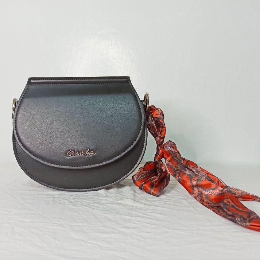 Charles And Keith Satin Scarf Semi Circle Bag 2024 favors