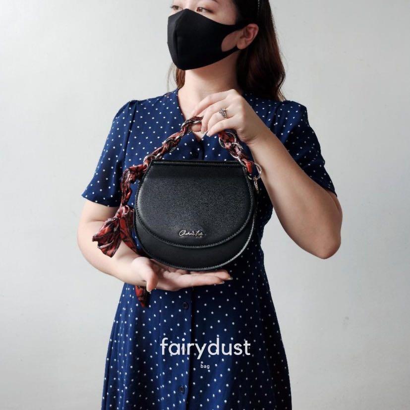 Satin scarf 2025 semi circle bag