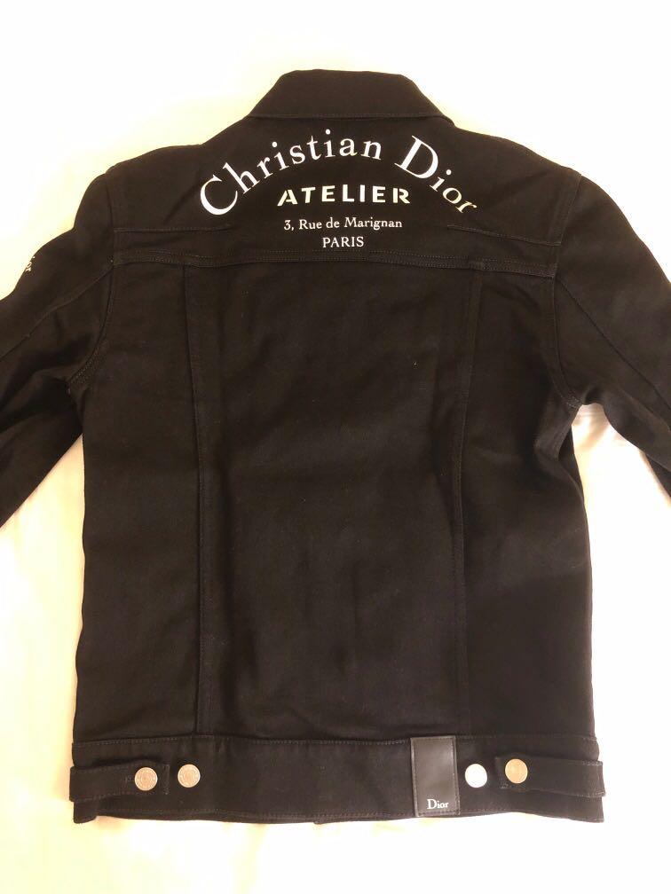 Christian dior atelier black denim jacket clearance