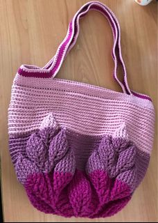 Crochet 3d leaf on sale bag