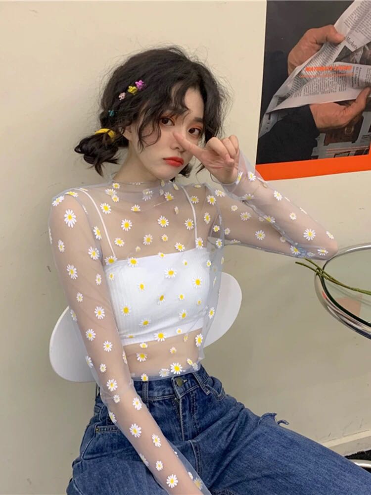 Daisy mesh top top