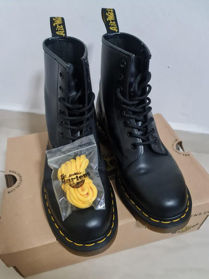 1460 double stitch leather lace up boots