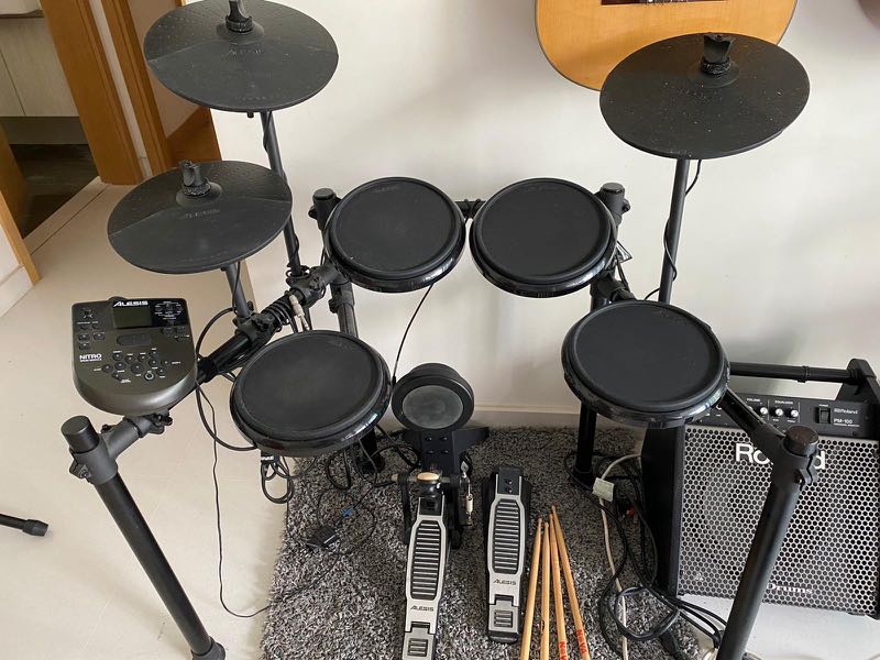 Alesis Nitro Mesh Electronic Drum Set (NITROMSEK1) for sale online