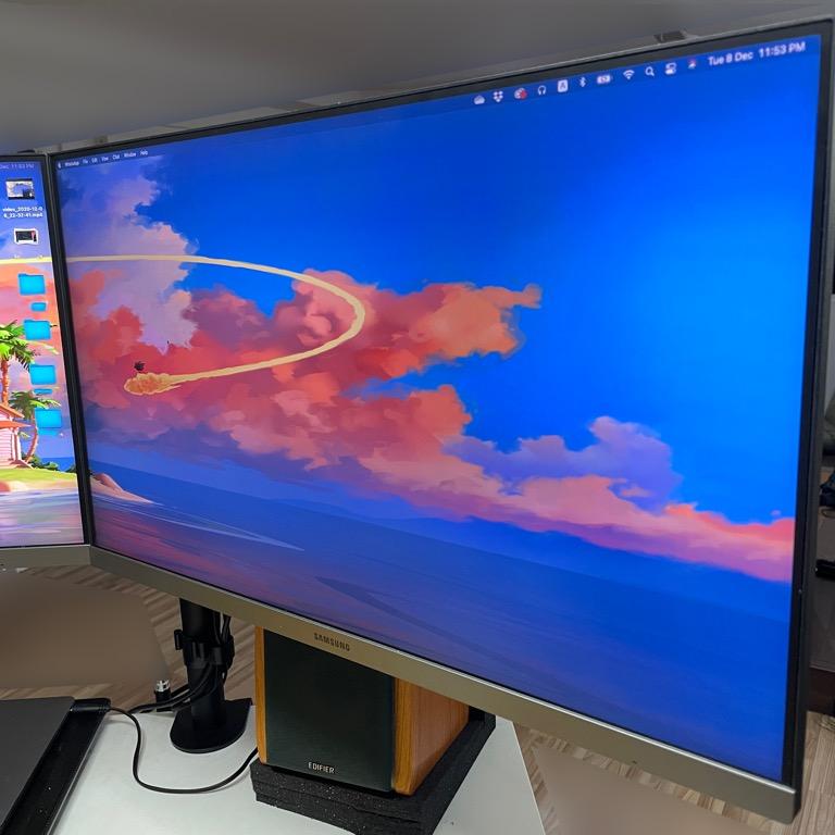 Dual Samsung S24R35X Monitor with stand, Computers & Tech, Parts ...