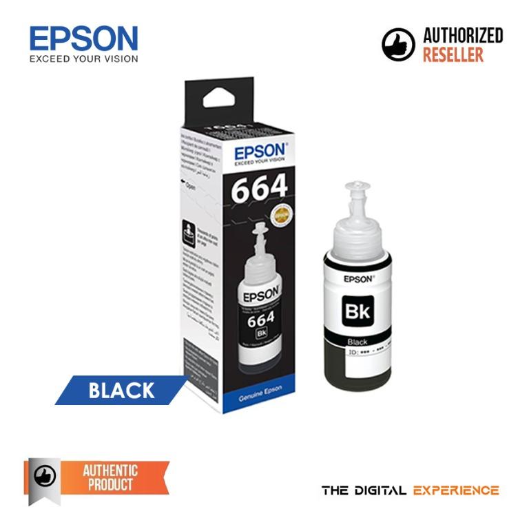Epson 664 Original Genuine Ink Bottle Black (T664100), Computers & Tech