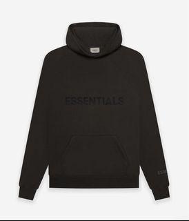 Essentials hoodie in weathered black colour