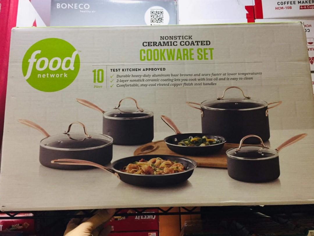 Food Network Nonstick Ceramic Coated 10 Pieces Cooking Kitchen Set Condo Must Have Home Furniture Home Appliances Other Kitchen Appliances On Carousell