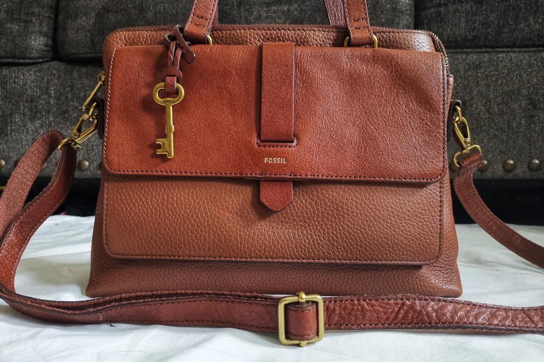 Fossil kinley leather satchel top