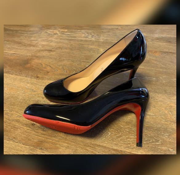 NEW: Louboutin Simple Pump (red black patent leather) size 38, Luxury, Sneakers & Footwear on Carousell