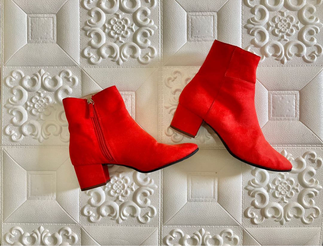 H&m red boots clearance
