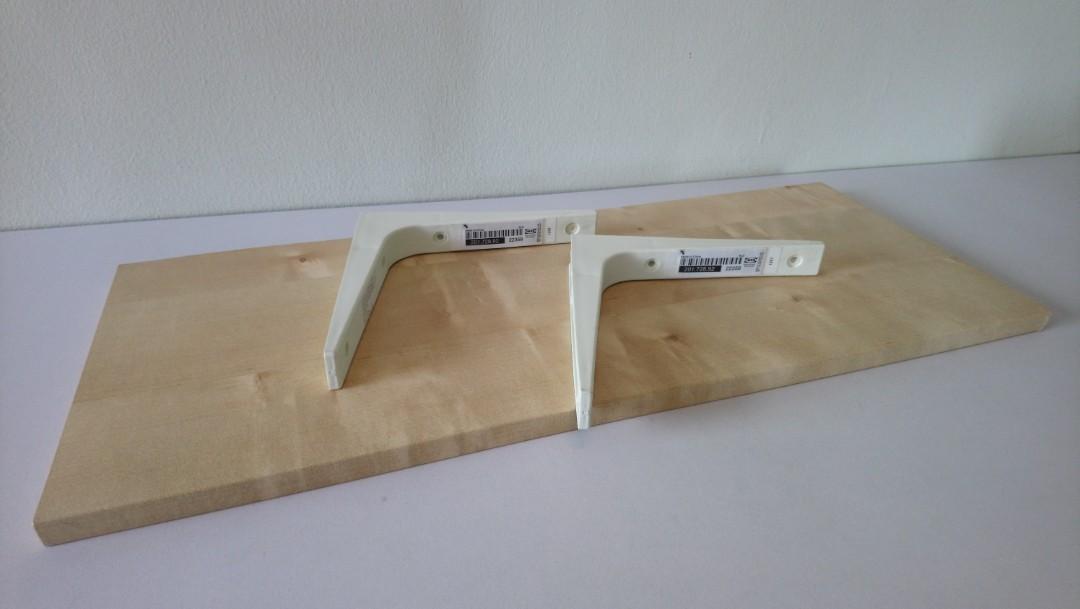 IKEA wood wall shelf, Furniture & Home Living, Furniture, Shelves