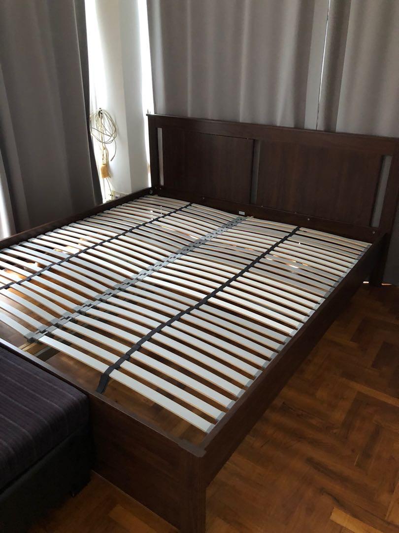 King size IKEA bed frame, Furniture & Home Living, Furniture, Bed