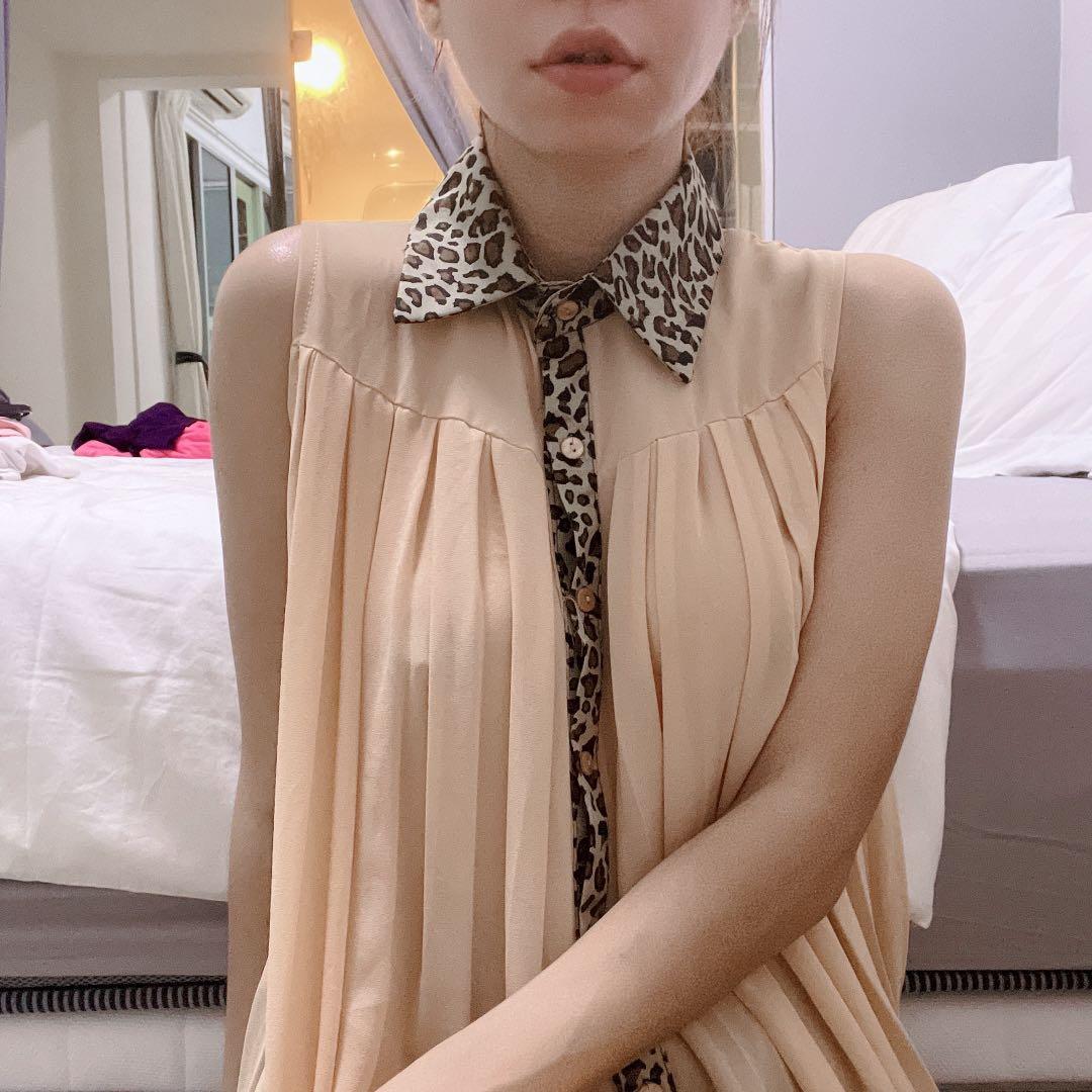 Leopard Print Lined chiffon blouse, Women's Fashion, Tops, Blouses on  Carousell