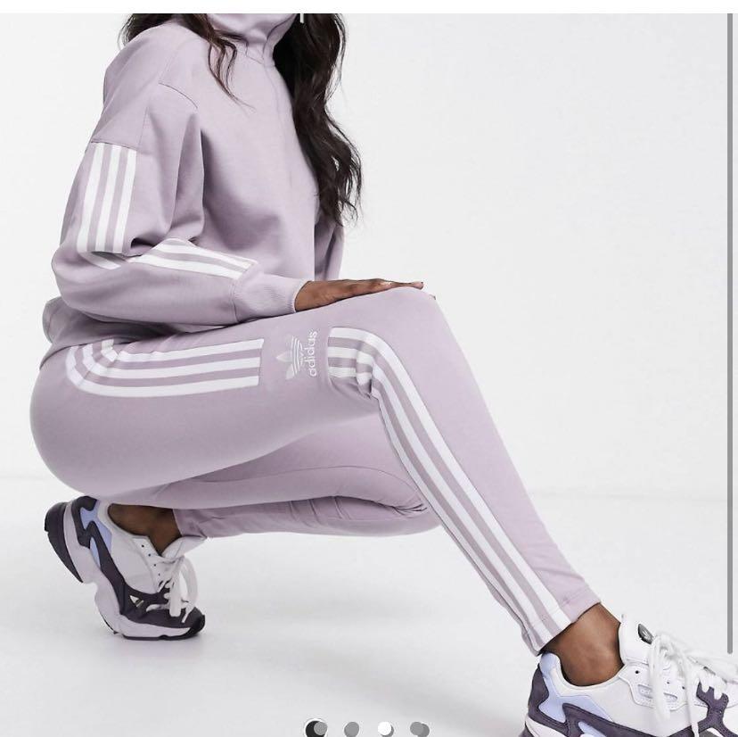 Lilac adidas leggings top