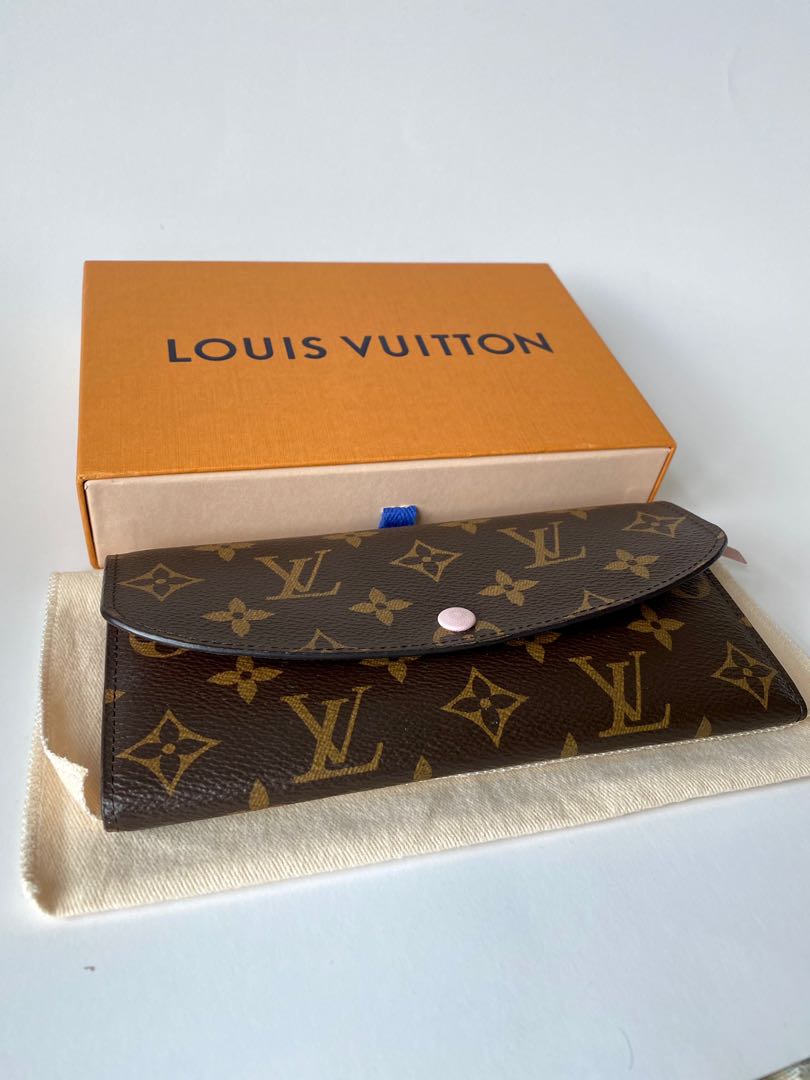 LV Emilie Wallet Rose Classic Monogram, Luxury, Bags & Wallets on Carousell