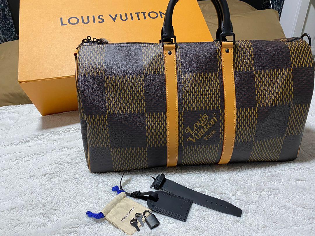 Louis Vuitton by Virgil Abloh & Nigo Keepall 50 Travel Bag Giant Reverse  Canvas
