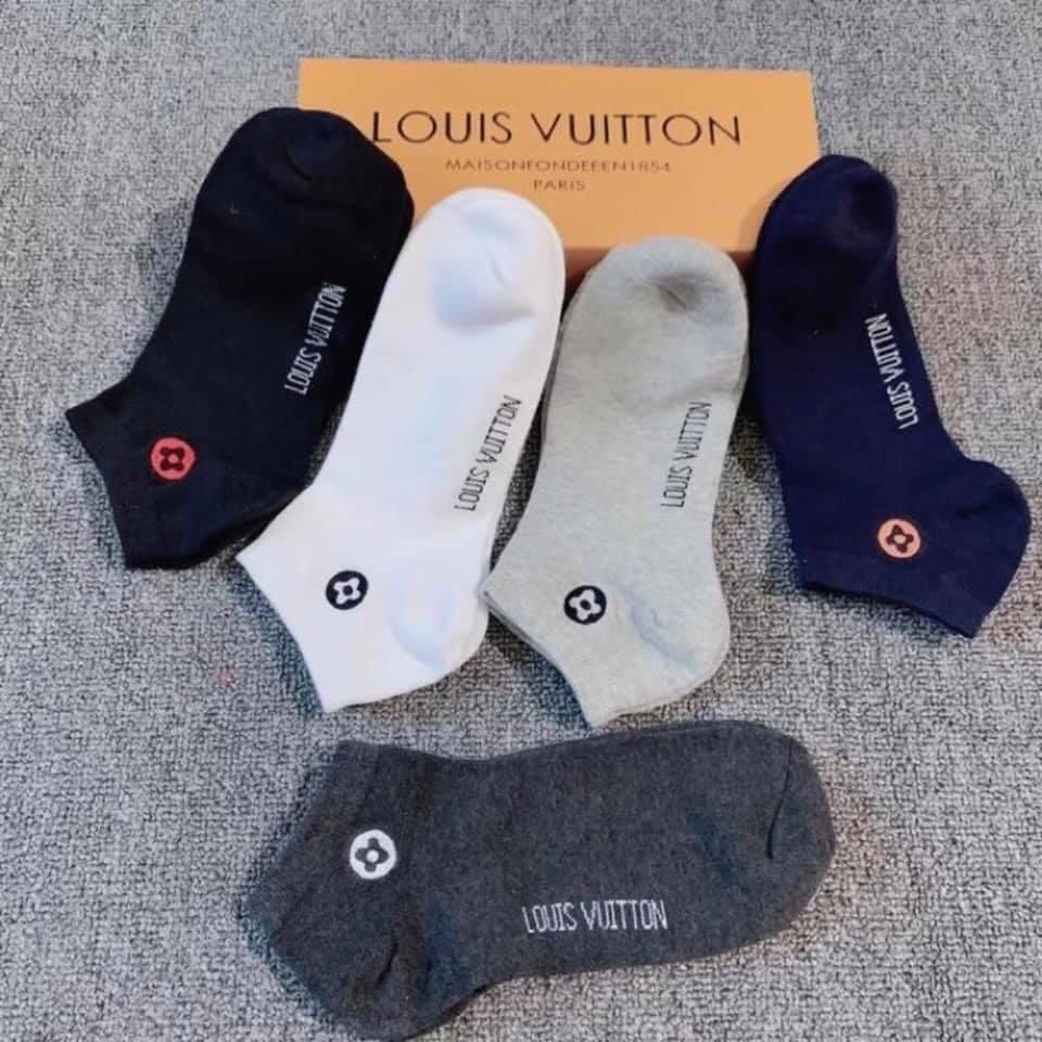 Accessories, Louis Vuitton Womens Socks One Size Gray With Black Detailing