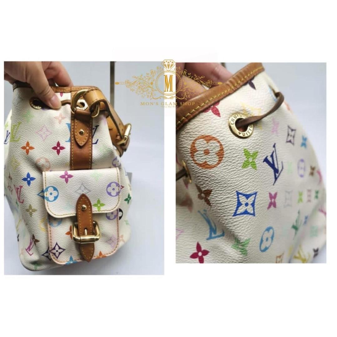RESERVED: Authentic LOUIS VUITTON Murakami White Monogram Multicolore Petit  Noe Bag NO Drawstring Lace, Luxury, Bags & Wallets on Carousell