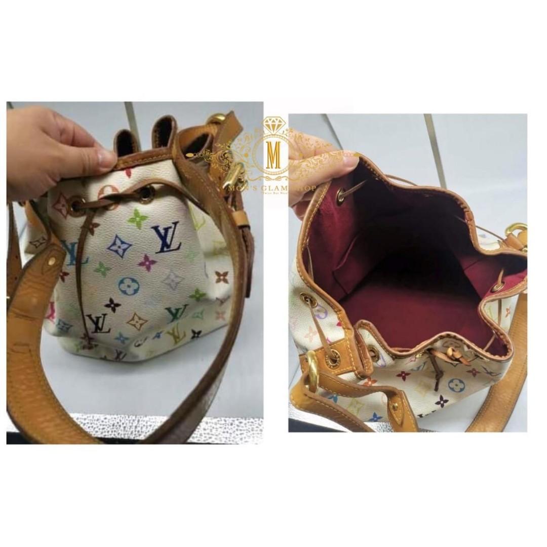 Louis Vuitton Petit Noe Handbag Monogram Multicolor White 493581