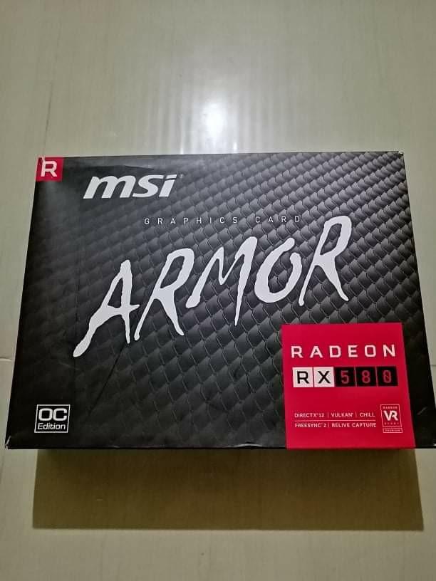Msi RX580 ARMOR 8Gb OC Graphics card, Computers & Tech, Parts ...