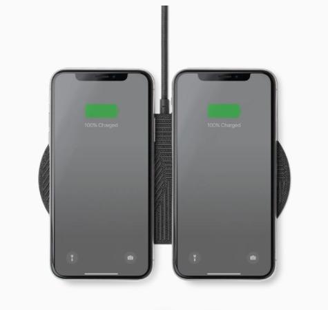 NATIVE UNION DROP XL WIRELESS CHARGER (Category: Chargers) located in Marikina City. Submitted by skowshop (Listing ID 1055121821, Image 1). Description: Powers AirPods up to 5W, iPhones up to 7.5W & other Qi compatible devices up to 10W Charge up to 3 devices at once with an extra USB-A port Crafted with a weighted aluminum base & home textile Non-slip silicone tread keeps your device in place Foreign object detection & thermal protection ensure