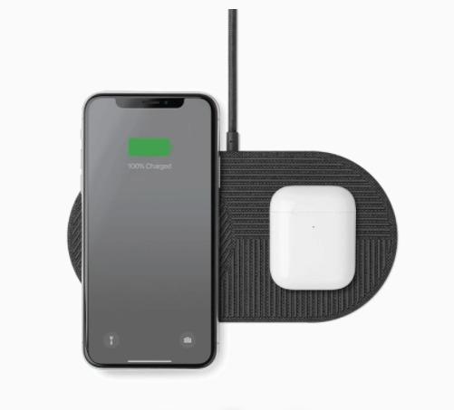 NATIVE UNION DROP XL WIRELESS CHARGER (Category: Chargers) located in Marikina City. Submitted by skowshop (Listing ID 1055121821, Image 2). Description: Powers AirPods up to 5W, iPhones up to 7.5W & other Qi compatible devices up to 10W Charge up to 3 devices at once with an extra USB-A port Crafted with a weighted aluminum base & home textile Non-slip silicone tread keeps your device in place Foreign object detection & thermal protection ensure