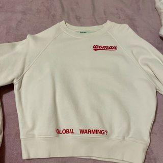 Off white cropped pullover