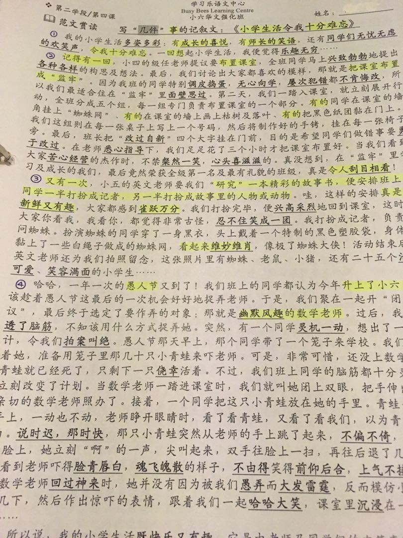 P6 Busy Bees Higher Chinese Compo Materials, Hobbies & Toys, Books & Magazines, Assessment Books