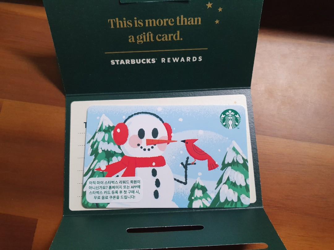 Starbucks card korea 2020 Snowman Card 