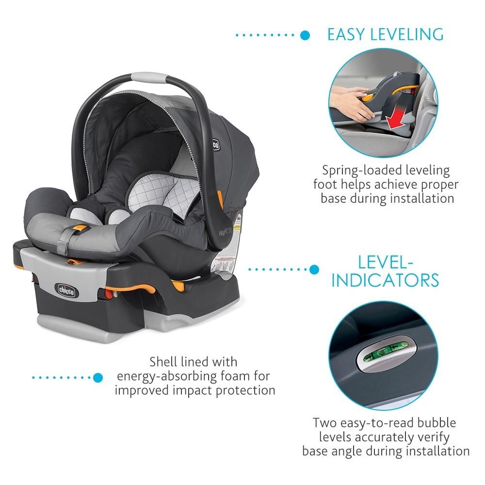 Pre loved Chicco KeyFit 30 bassinet car seat with Base compatible with majority Chicco strollers