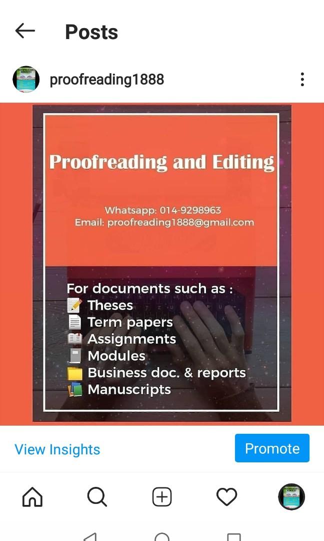 Proofreading Editing Bm To English Translation Paraphrasing And Transcription Services Others On Carousell