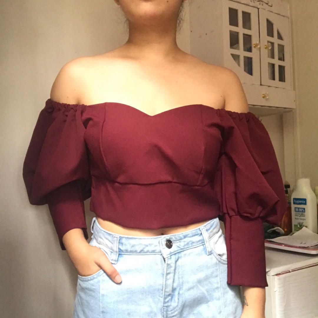 Off the shoulder outlet formal tops